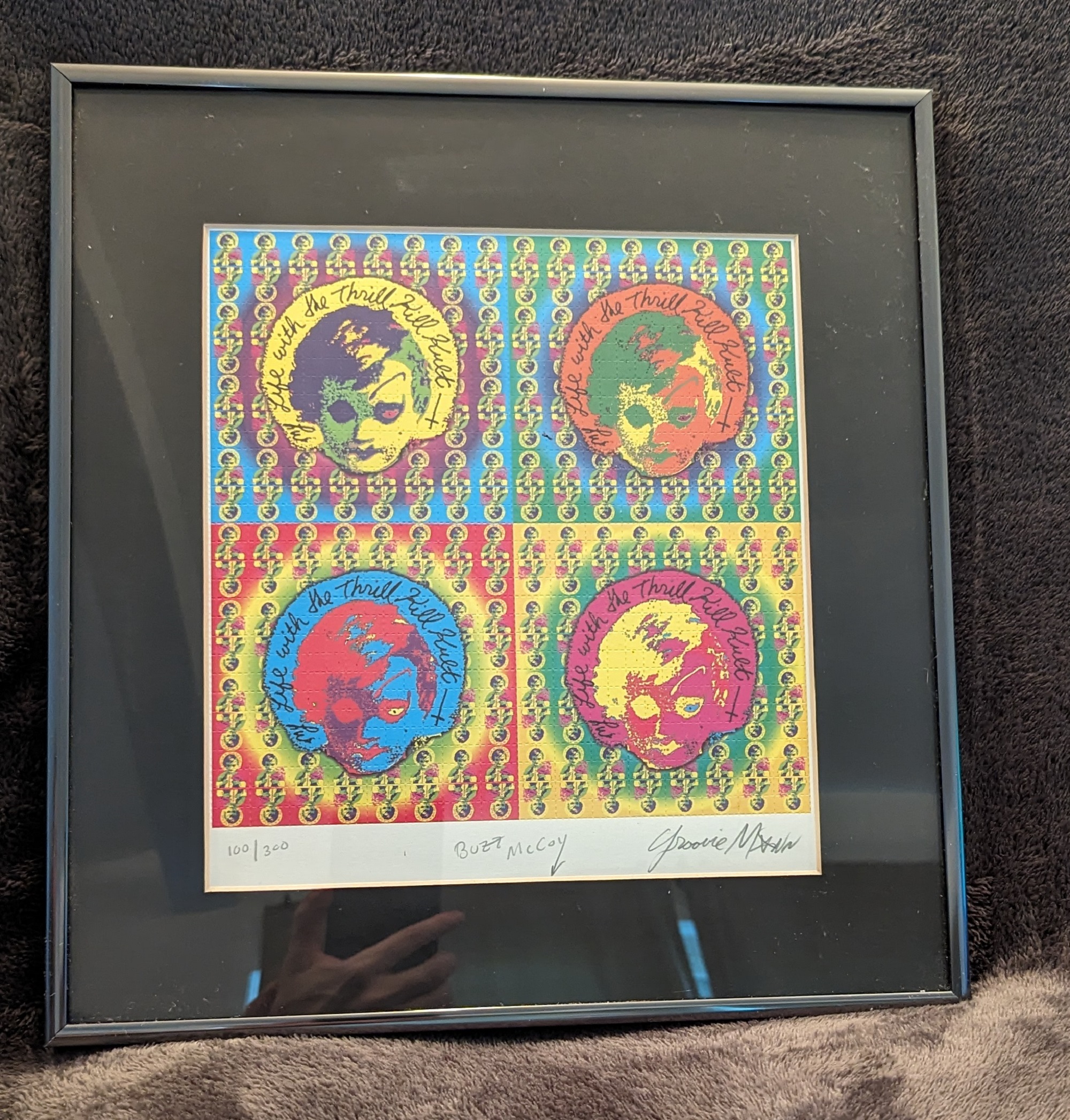 Just an example of how cool this Signed blotter art looks when it's framed.